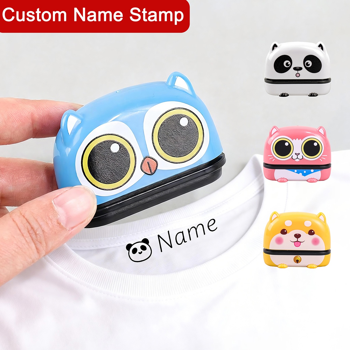 Baby Clothing Labels - Cute Custom Name Stamp Personalized Text