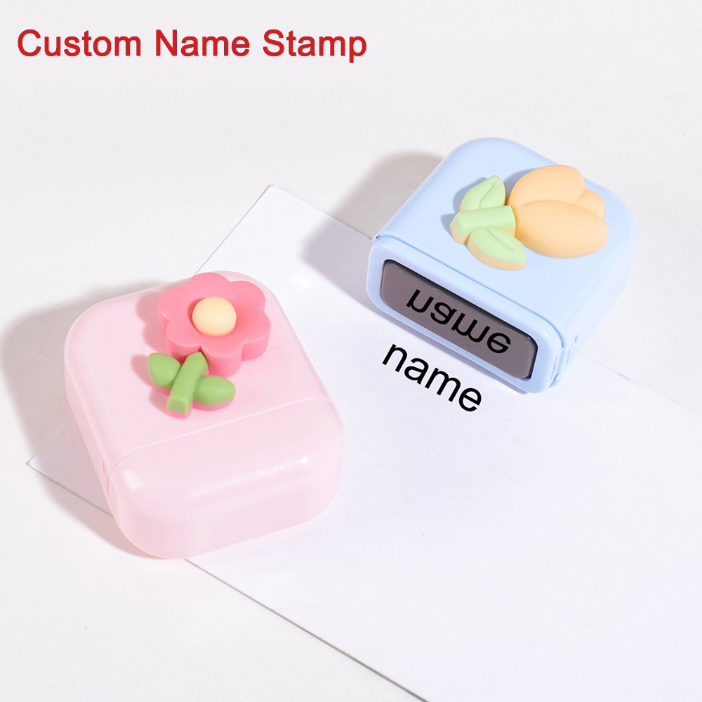 Baby Clothing Labels - Flower Custom Kids Name Stamp Signature