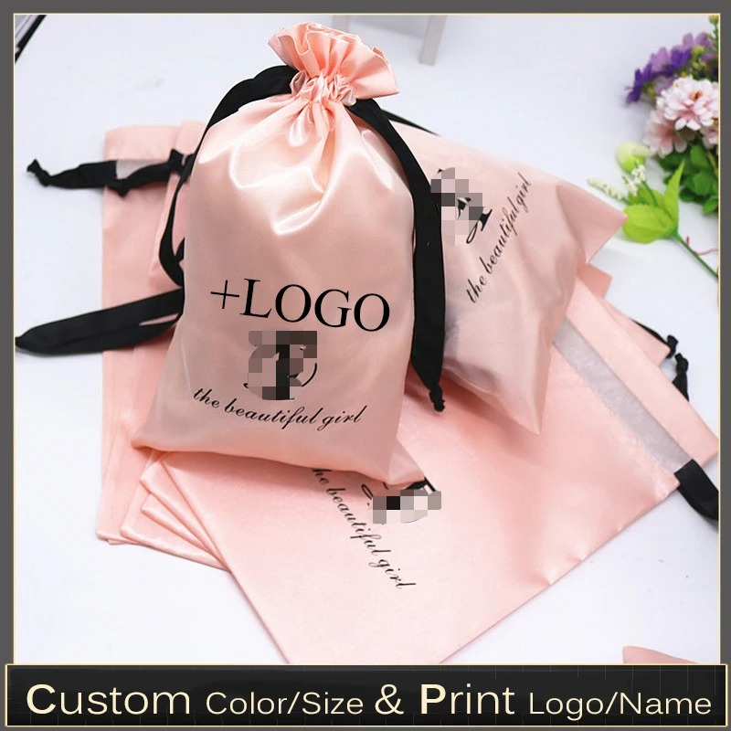 20PCS Baby Pink Silk Satin Pou - огляд і ціна Baby Clothing Bag