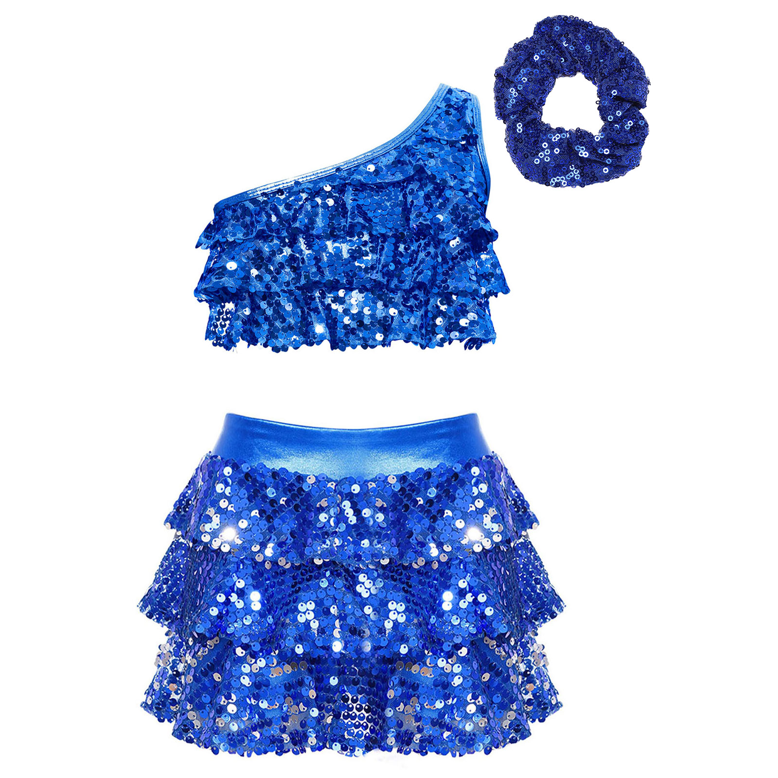Kids Girls Shiny Sequins Latin - огляд і ціна Baby Q Clothing